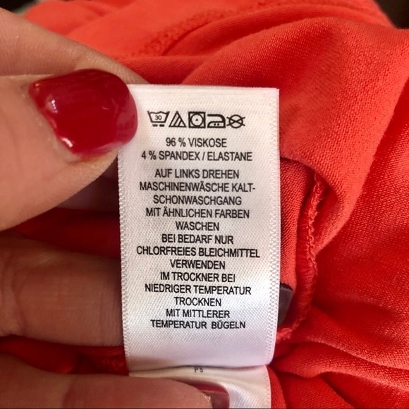 Tangerine, racerback long dress. The top is lined but not padded.  Size 8. - Picture 12 of 12